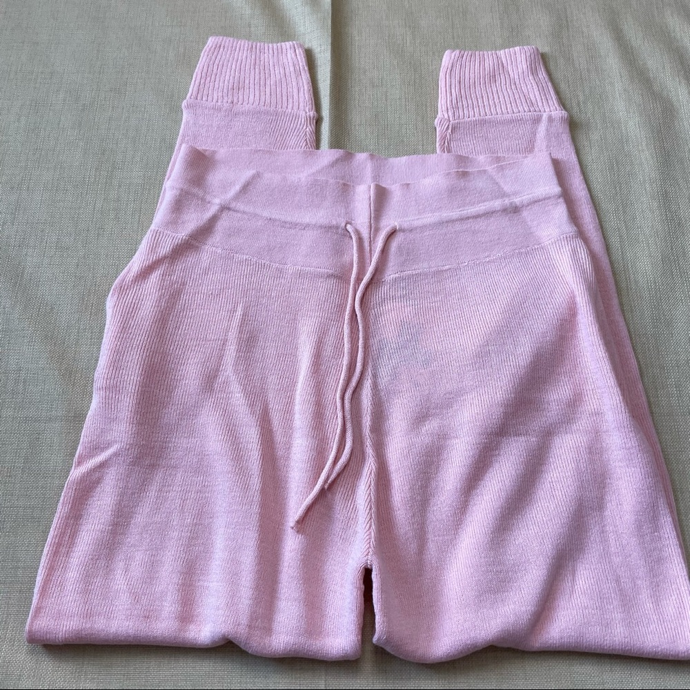 Rockn Rev Pink Knit Weekend Loading Jogger Pant Lounge Casual